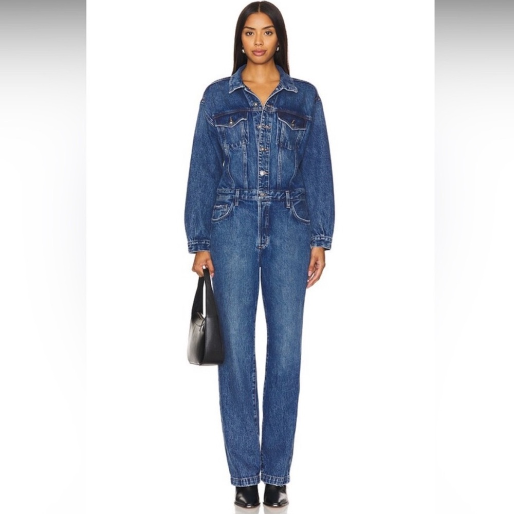 NWOT FAVORITE DAUGHTER The Epic Denim Jumpsuit In Fargo Size L